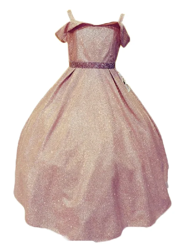 Women's Fashion Hotspots Little Girls Rose Gold Metallic Off Shoulder Flower Girl Dress 2-6 Women's Fashion Hotspots Little Girls Rose Gold Metallic Off Shoulder Flower Girl Dress 2-6