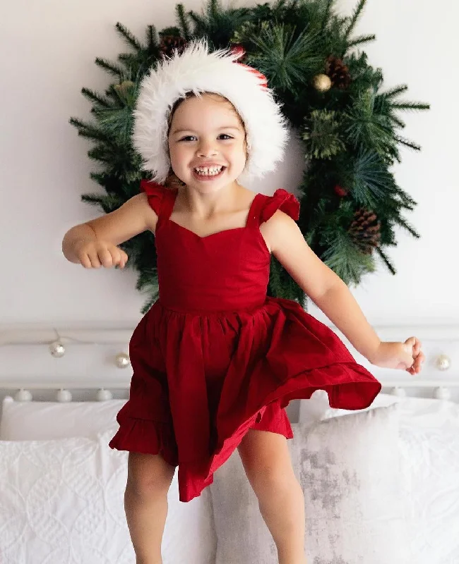 Fashion Sale Faith Girls Red Christmas Dress