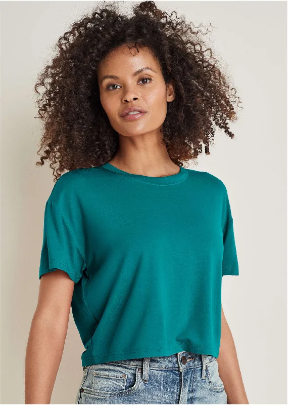 Flash Sale, Don't Miss Crew Neck Tee - Teal