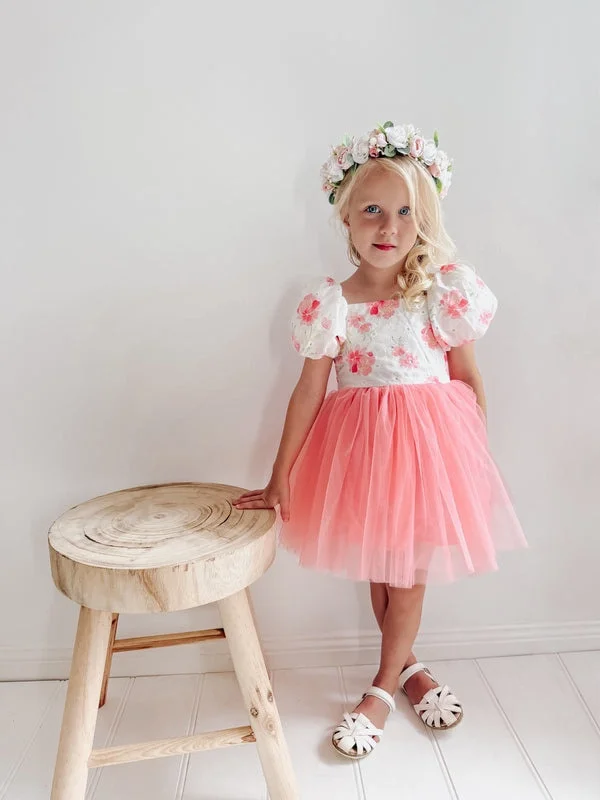 Your Timeless Wardrobe Awaits Blossom Puff Sleeve Girls Dress