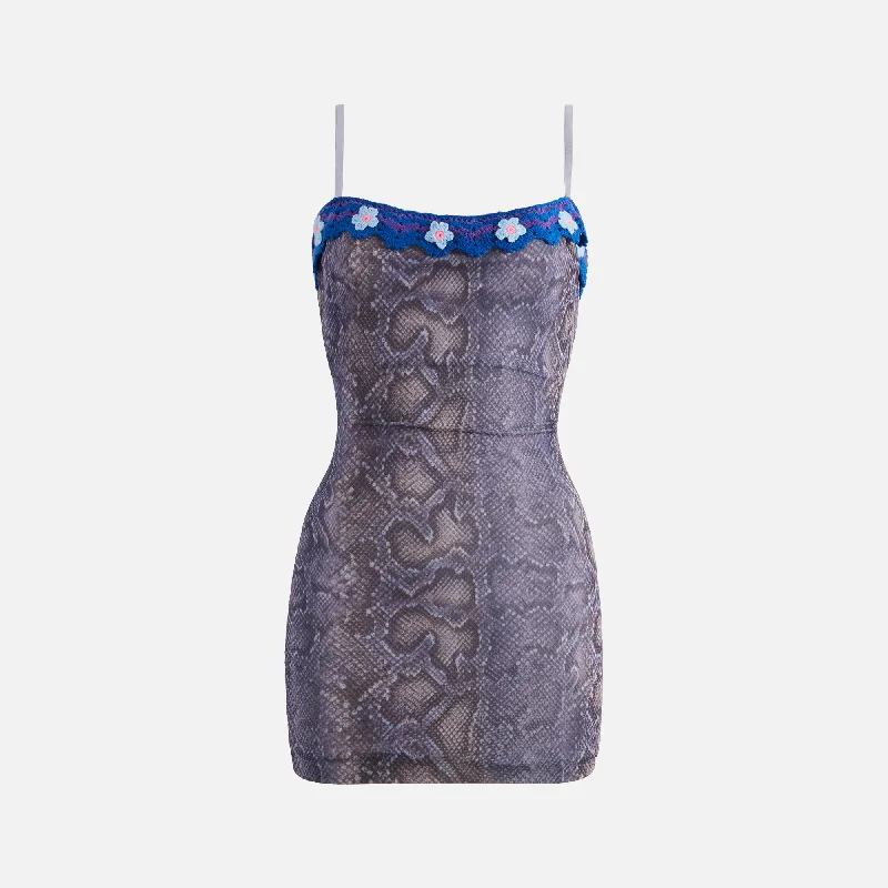 Chic Style, Always In Vogue GUIZIO Mesh Mini Dress - Snakeskin