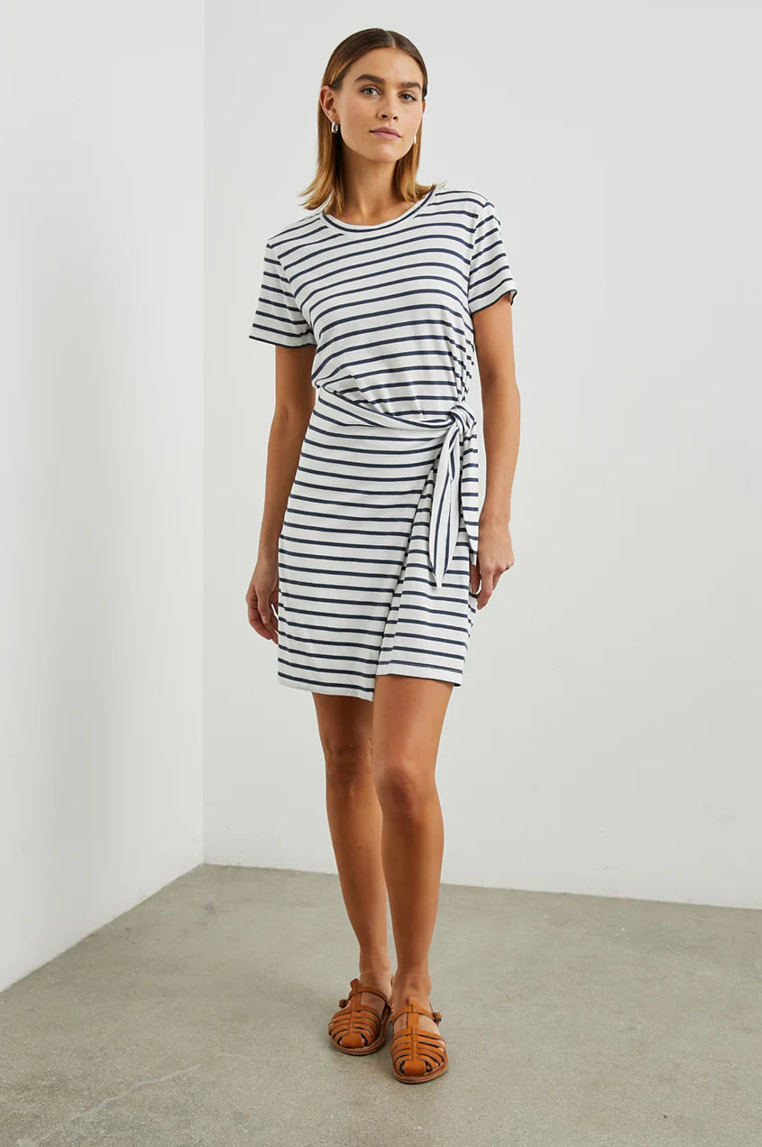 Ivory Navy Stripe