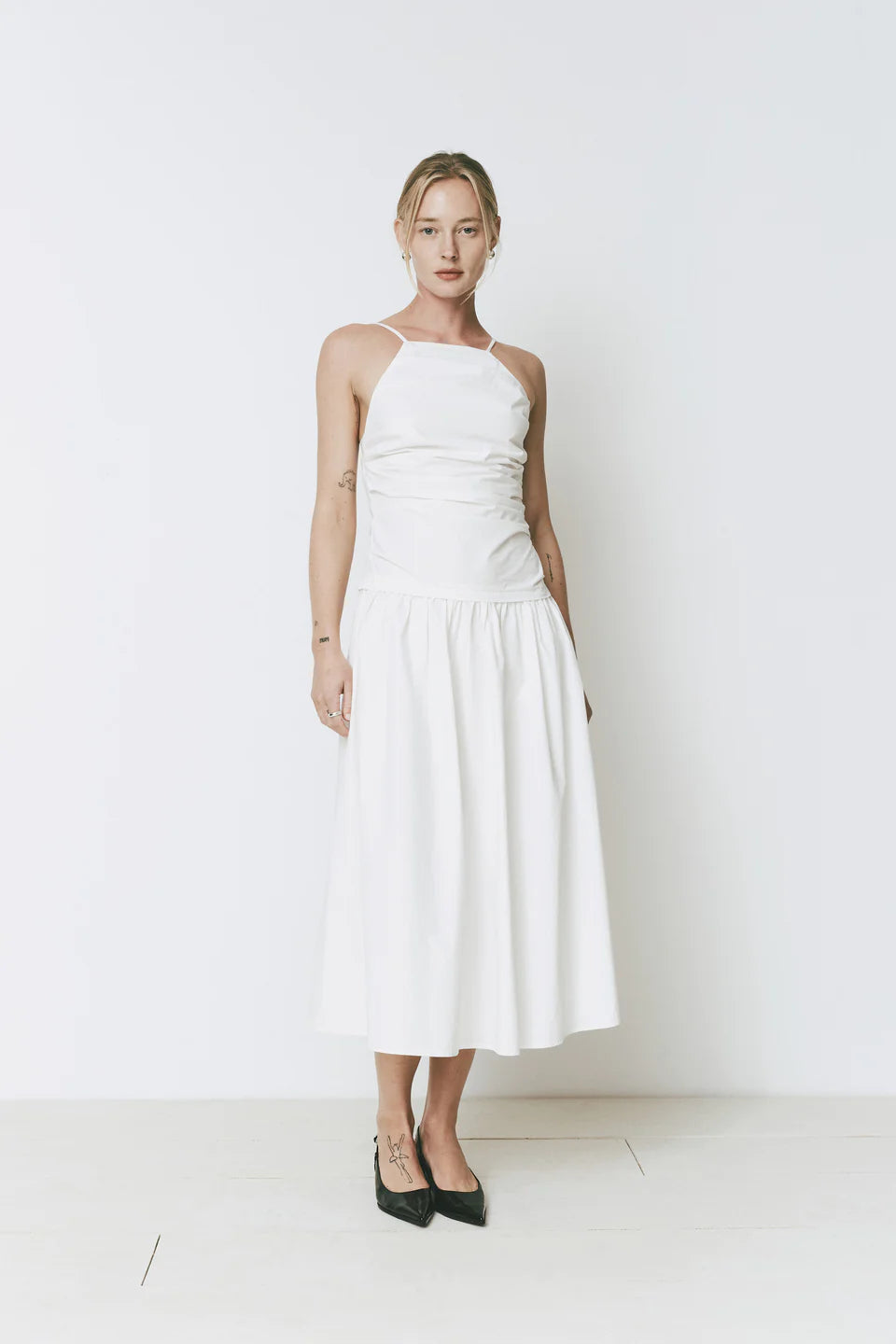 Rocker Chic Fashion Isabella Ruched Drop Waist Dress