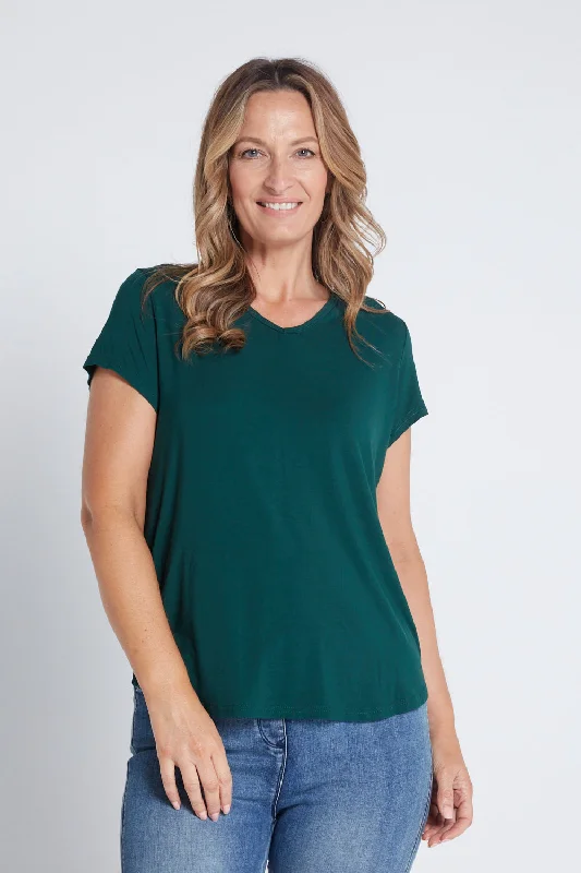 Exclusive Women’s Fashion Collection Bamboo Tee - Forest Green