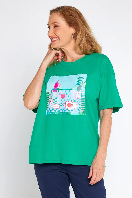 Latest Fashion for Women Island In The Sun Cotton Tee - Goodness Green