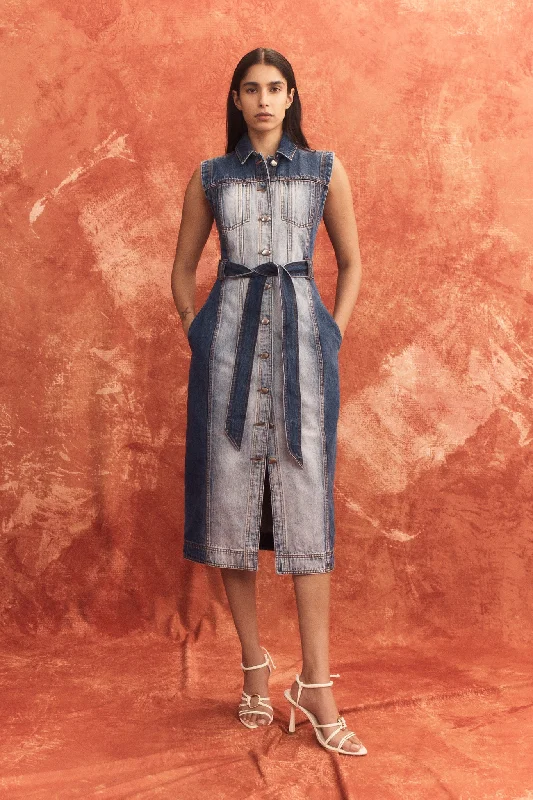 Unleash Your Fashion Darcie Denim Midi Dress