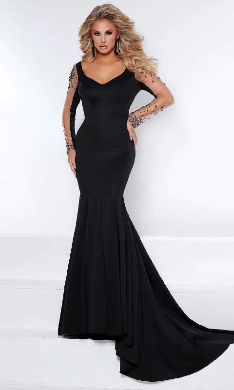 Flash Sale Now Johnathan Kayne - 2441 Sheer Long sleeve Gown