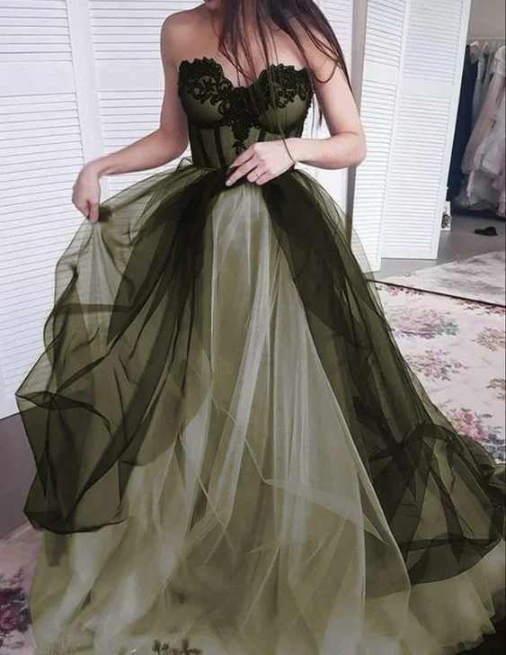 Chic Women’s Clothing for Work and Travel A-Line / Princess Tulle Applique Strapless Sleeveless Court Train gh2622 Chic Women’s Clothing for Work and Travel A-Line / Princess Tulle Applique Strapless Sleeveless Court Train gh2622