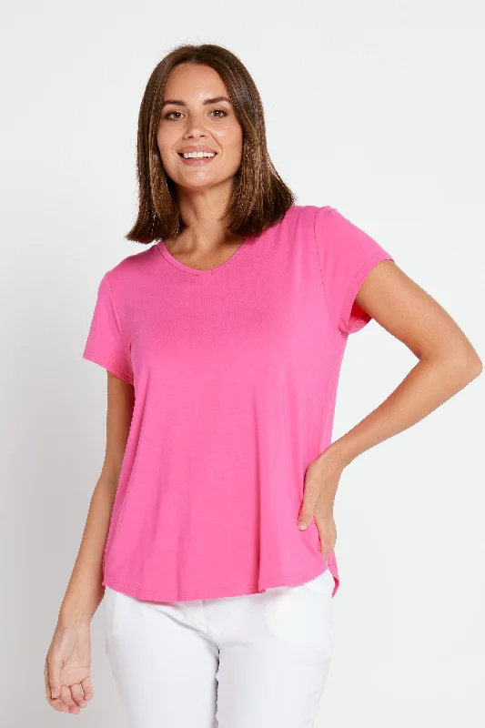 New Arrival Discount Bamboo Tee - Hot Pink