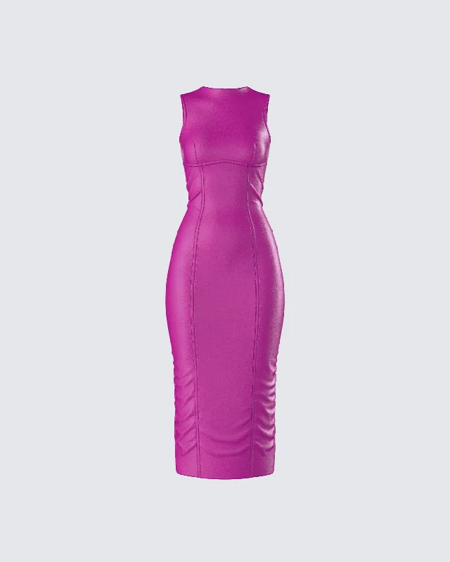 Limited Edition Caisyn Magenta Midi Dress