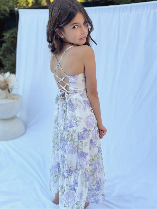 Fashion Forward Savannah Girls Lilac Maxi Dress