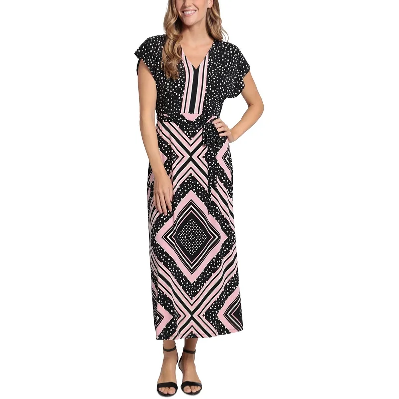 Shop Our Looks London Times Womens Petites Printed Long Maxi Dress