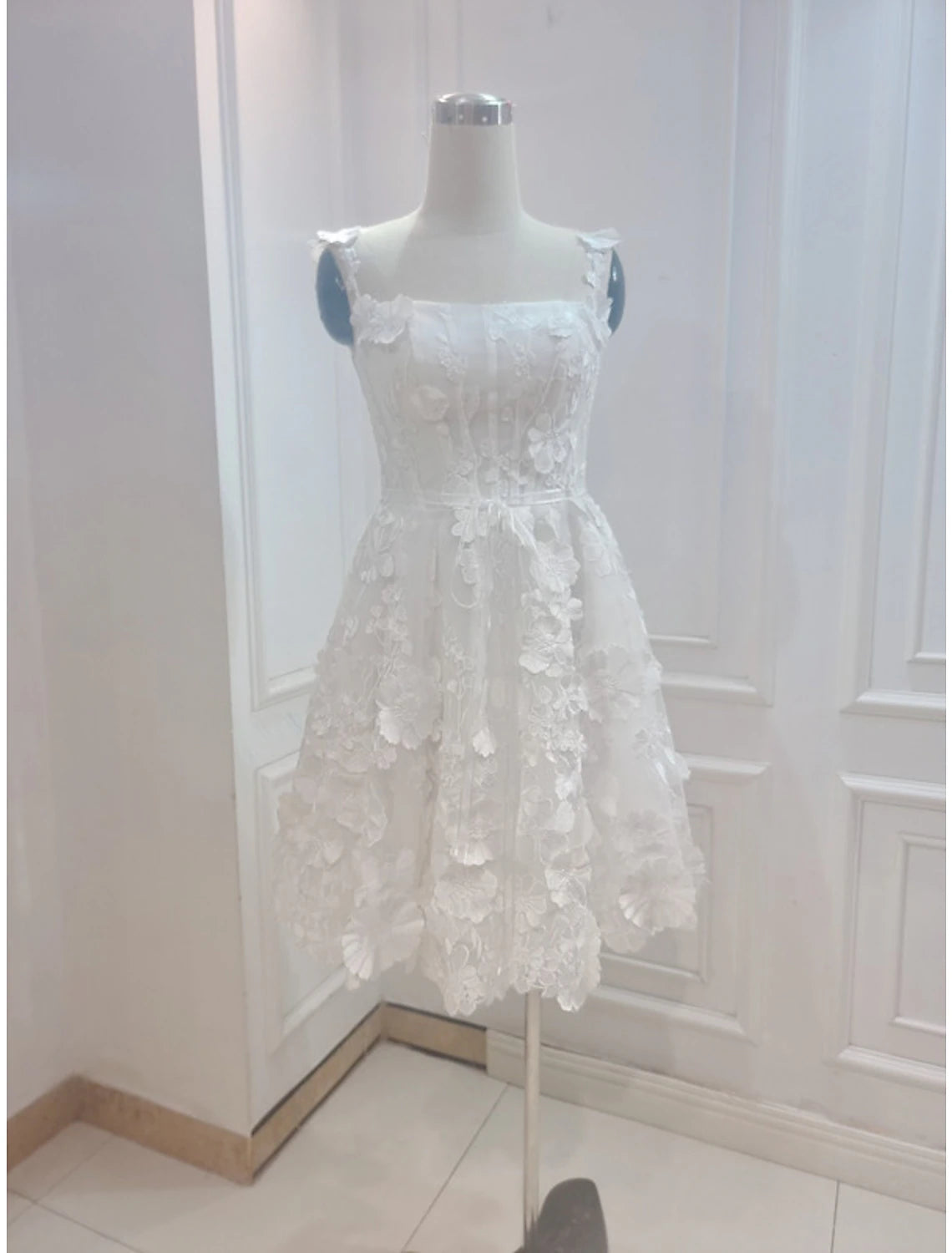 Comfortable Women’s Outfits A-Line Cocktail Dresses Floral Dress Summer Garden Party Short / Mini Sleeveless Spaghetti Strap Tulle with Appliques Comfortable Women’s Outfits A-Line Cocktail Dresses Floral Dress Summer Garden Party Short / Mini Sleeveless Spaghetti Strap Tulle with Appliques