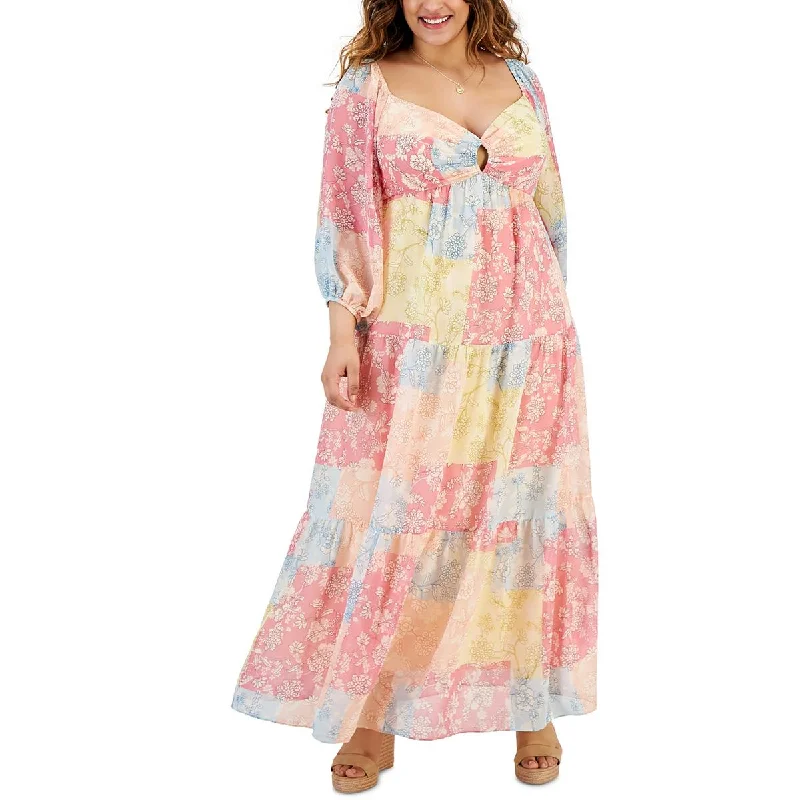 Special Offers Taylor Womens Plus Patchwork Long Maxi Dress