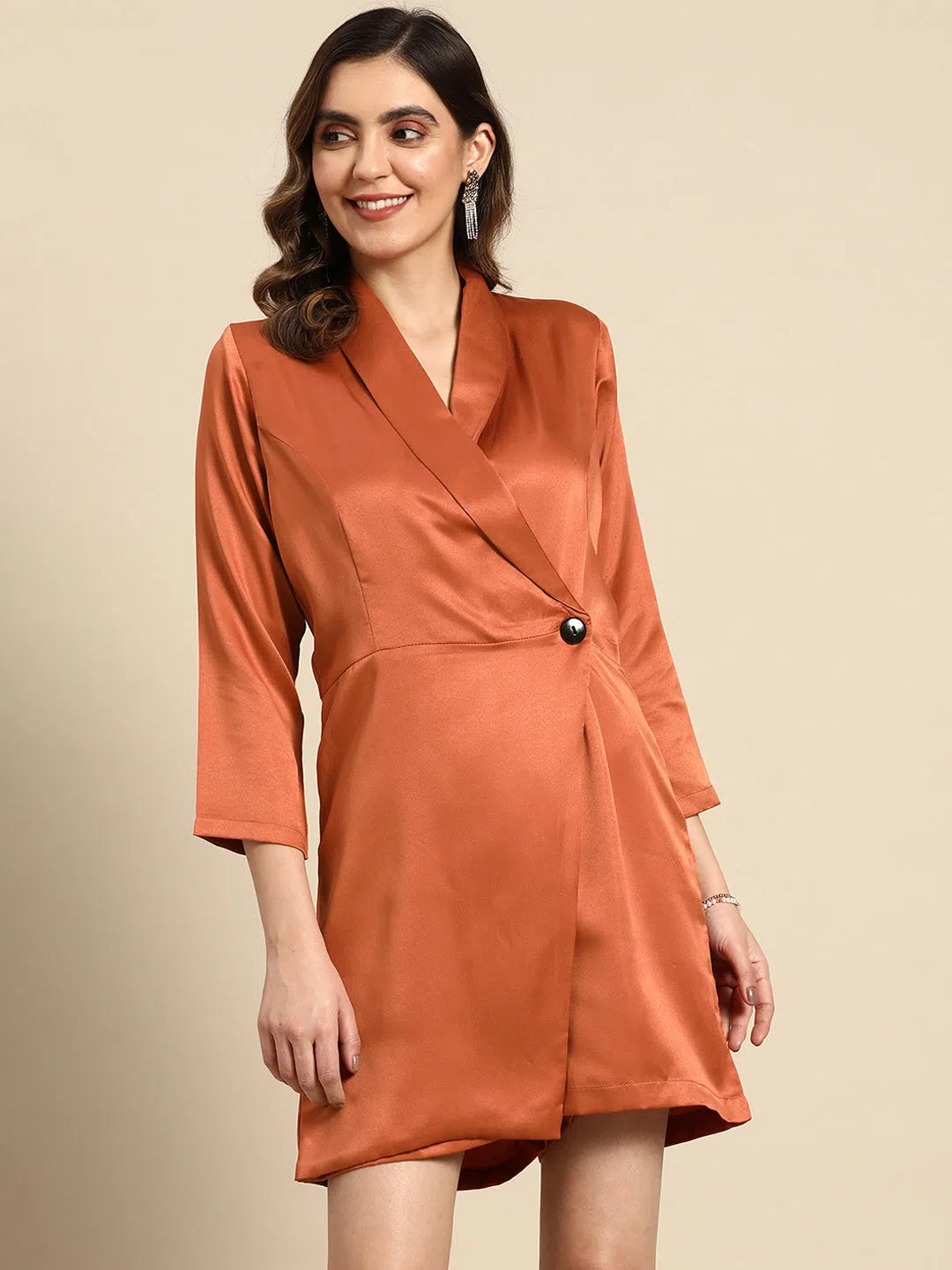 Luxe Women's Fashion Divided Blazer Jumpsuit-Tc0518Jru-S