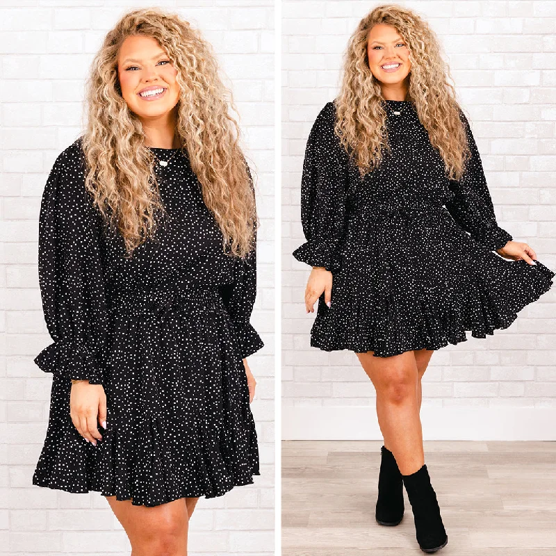 Trendy Boutiques Online Who I Will Be Romper, Black Polka