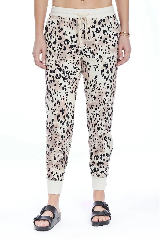 Unique Women’s Fashion Pieces Landon Pant In Vanilla Leopard Fiesta