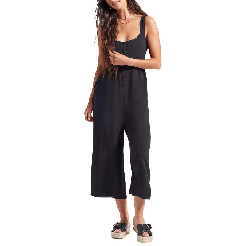 Trendy Women’s Outfits for Casual Wear Tribal Jumpsuit With Adjustable Straps - Black