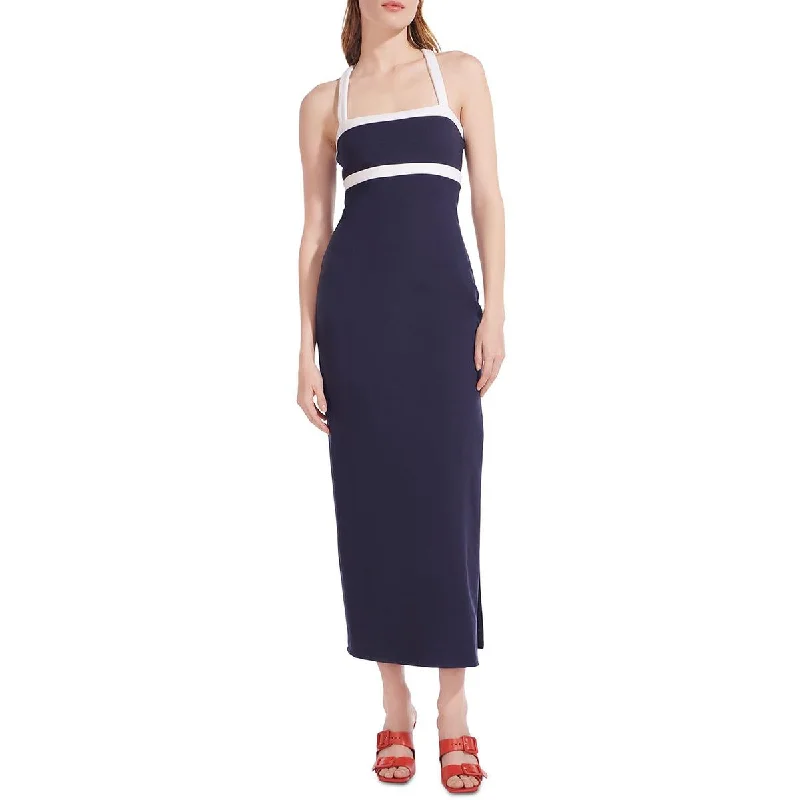 Seasonal Picks STAUD Womens Augustine Knit Square Neck Maxi Dress