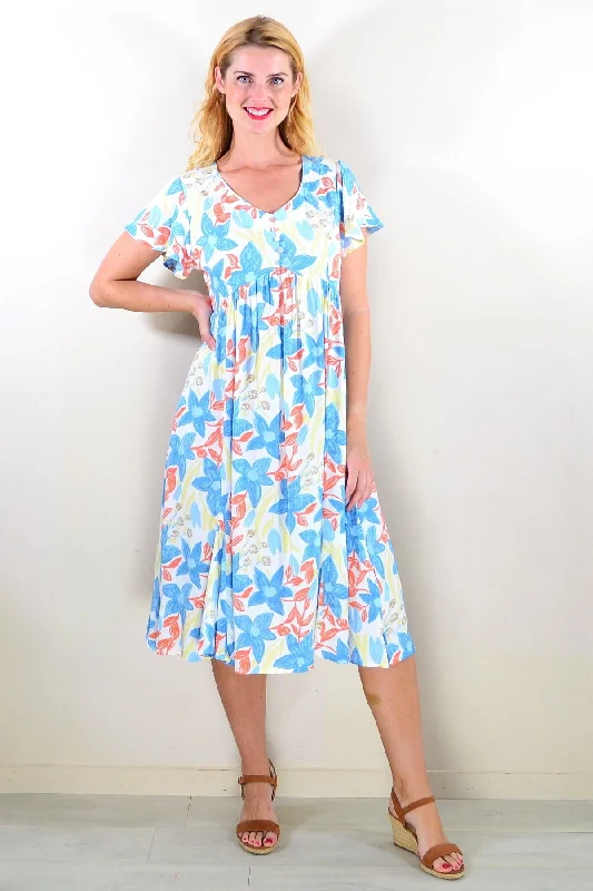 Limited Time Offer Soft Garden Floral Tunic Dress