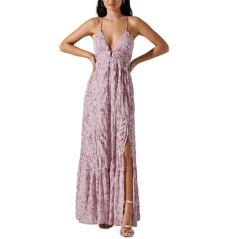 Women's Fashion Hotspots ASTR the Label Womens Minari Chiffon Long Maxi Dress