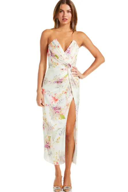 Women's Fashion-Forward Apparel Neutral Garden Come On Home Dress