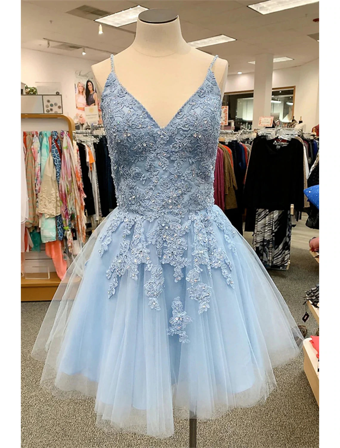 Trendy Women’s Apparel A-Line Homecoming Dresses Floral Dress Party Wear Cocktail Party Short / Mini Sleeveless Spaghetti Strap Tulle with Appliques Trendy Women’s Apparel A-Line Homecoming Dresses Floral Dress Party Wear Cocktail Party Short / Mini Sleeveless Spaghetti Strap Tulle with Appliques