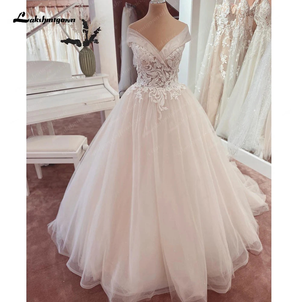 Limited Stock, Big Discounts Lakshmigown V Neck Lace Beadings Bridal Off White Wedding Dress with Cap Sleeve 2025 Wedding Gown for Women Robe de mariee Limited Stock, Big Discounts Lakshmigown V Neck Lace Beadings Bridal Off White Wedding Dress with Cap Sleeve 2025 Wedding Gown for Women Robe de mariee