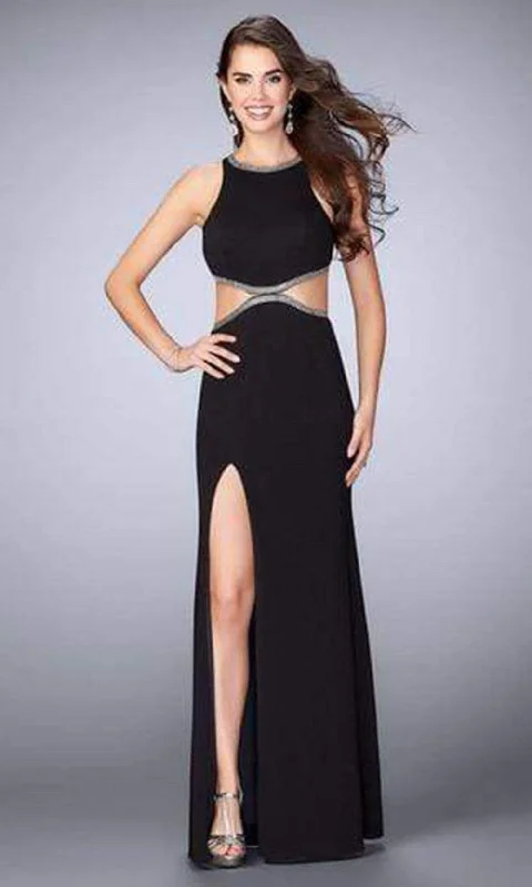 Everyday Women’s Fashion Trends La Femme - Beaded Sleeveless Cutouts Evening Gown With Slit 23418SC