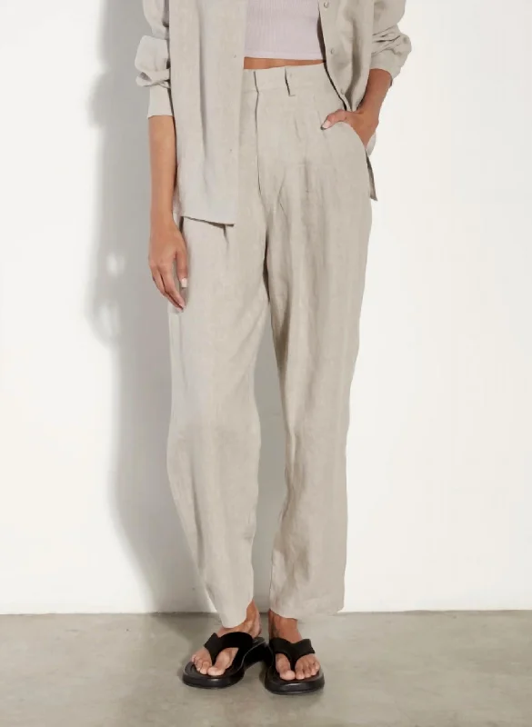 Big Discounts Tapered Pleated Hi-Waist Pant In Mist