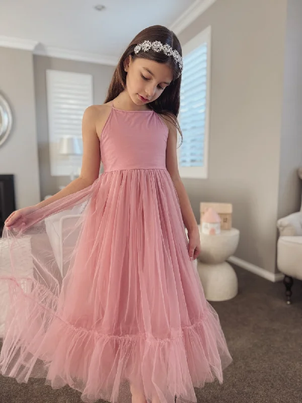 Gorgeous Glamour Collection Junie Dusty Rose Girls Dress