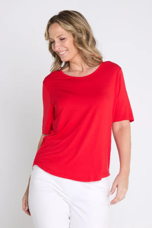 Modern Women’s Wardrobe Essentials Belinda Modal Tee - Bright Red