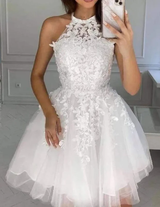 Style Upgrade Women Appliques Prom Dresses Short Cocktail Gowns Girls Homecoming Dresses Short Graduation Dress YHD163