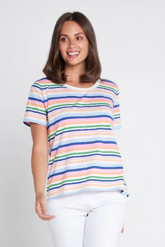 Women’s Evening Wear for Special Occasions Sorbet Tee - Multi Stripe