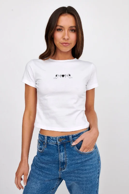 Women's Clothes Online Shopping LIONESS Angels Baby Tee Porcelain