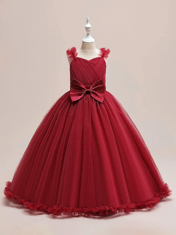 You'Ll Love Us Because A-Line/Princess Scoop Sleeveless Christmas Dresses for Girls