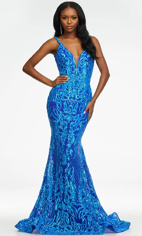 Online Shopping Boutiques Ashley Lauren - 11113 Sequin Motif Long Gown