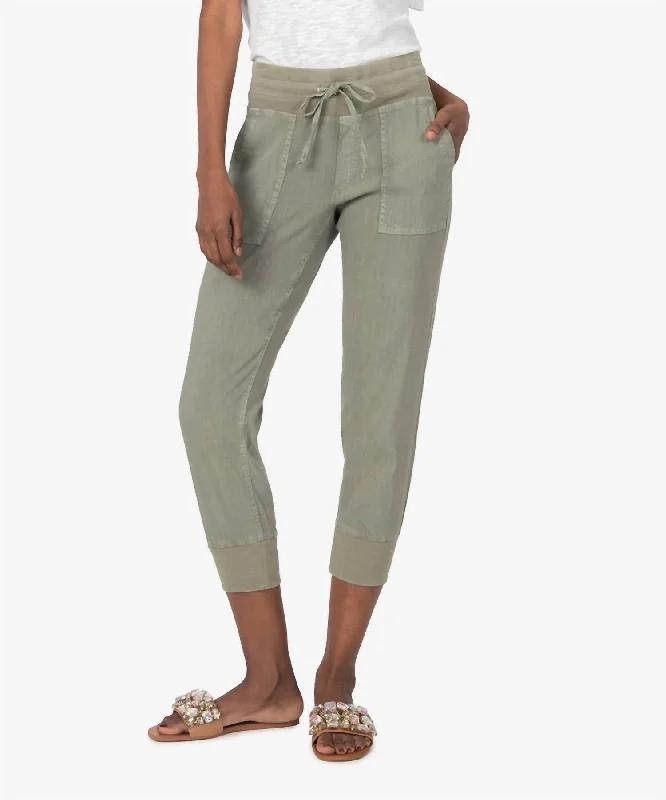 Comfy Women’s Outfits for Daily Wear Mirabella Drawcord Jogger In Olive