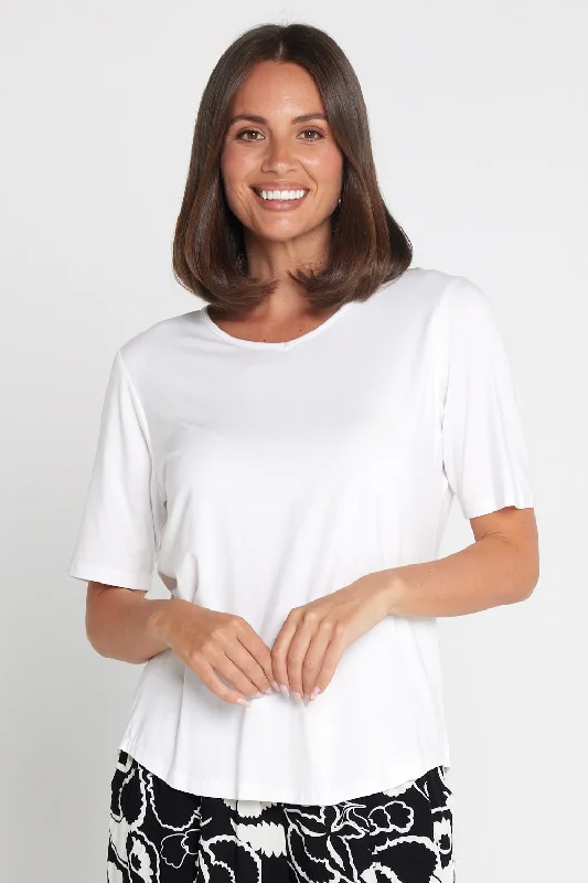 Holiday Discount Belinda Modal Tee - White