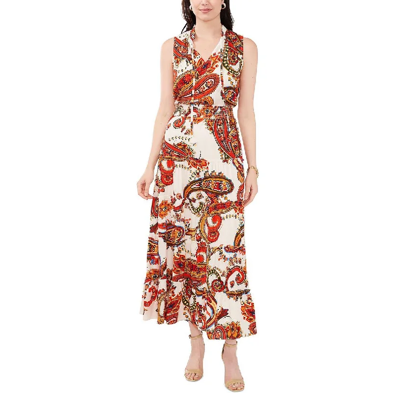 Casual Yet Stylish Separates MSK Womens Printed Tiered Maxi Dress