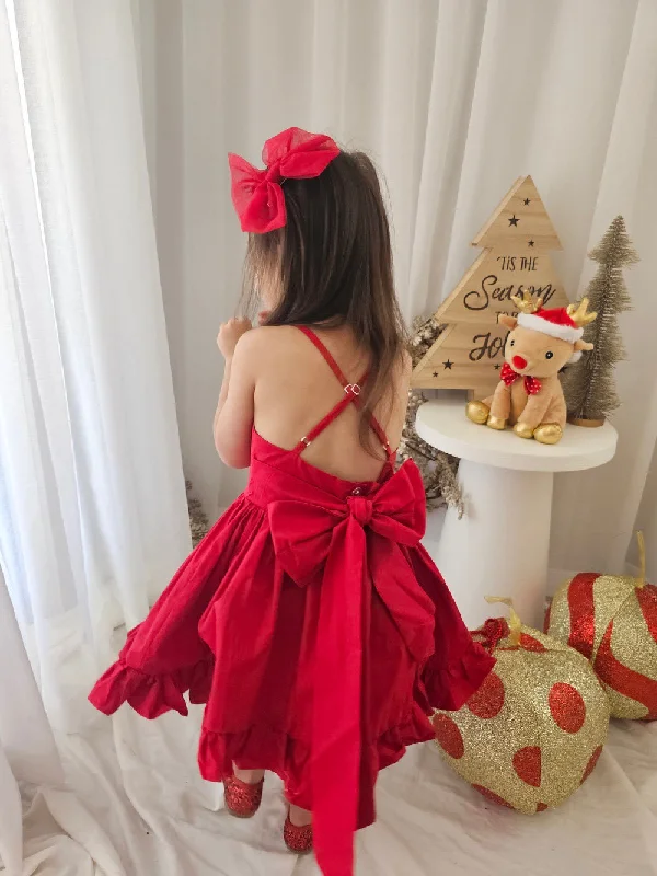 Chic Outfits Holly Girls Red Christmas Dress