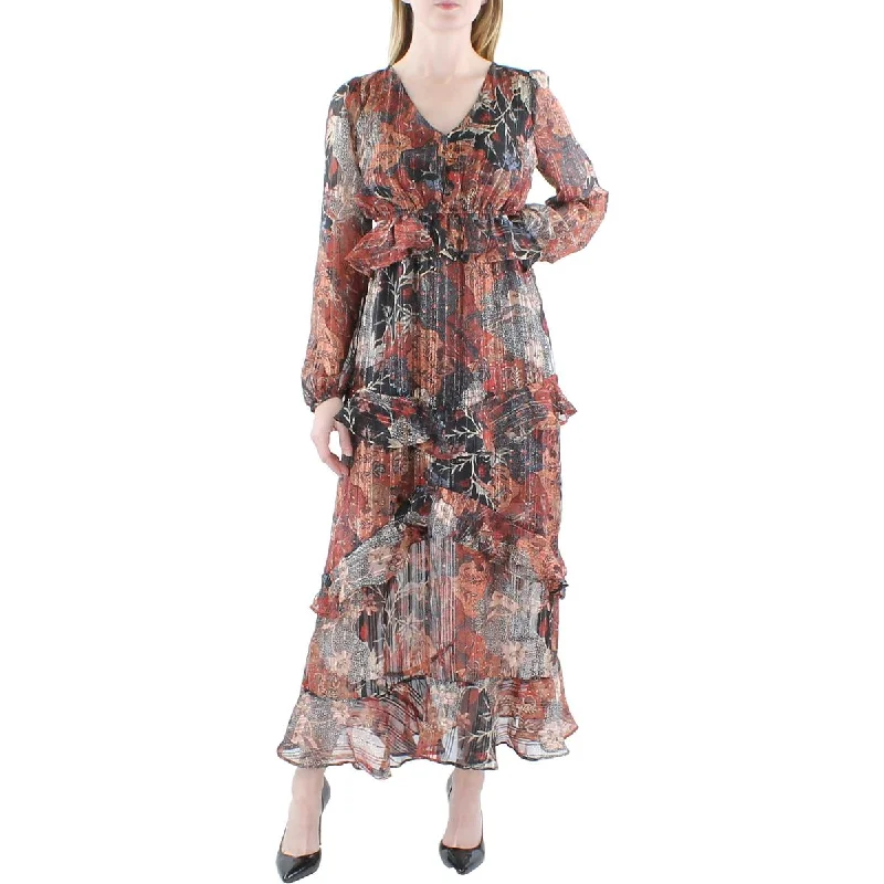 Chic And Edgy Jessica Simpson Womens Bianca Printed  Maxi Dress