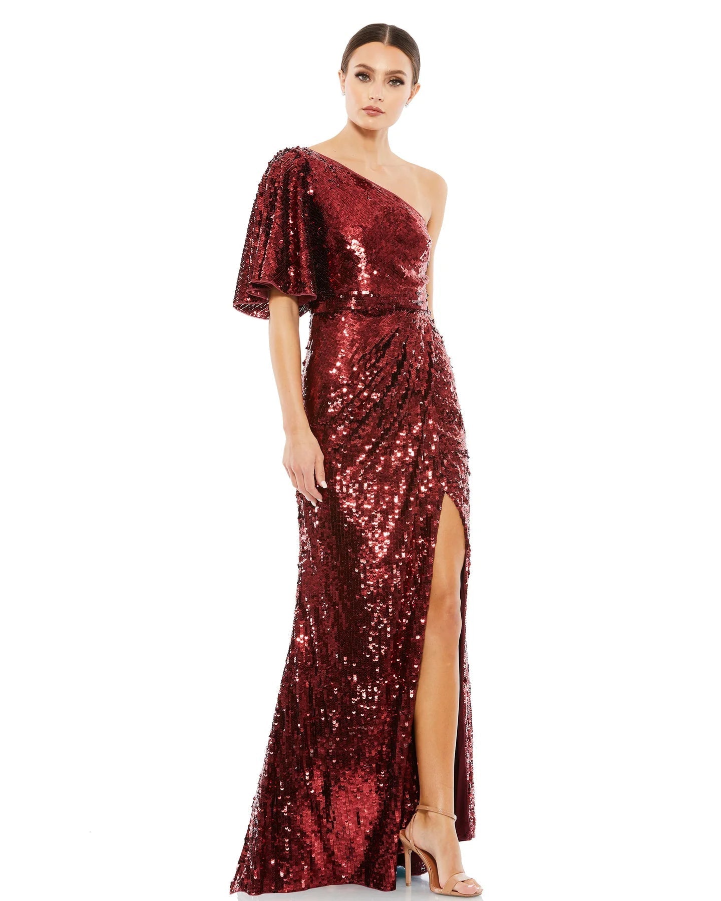 Chic Trend Collection Mac Duggal - 93540 Asymmetric Sequined Gown