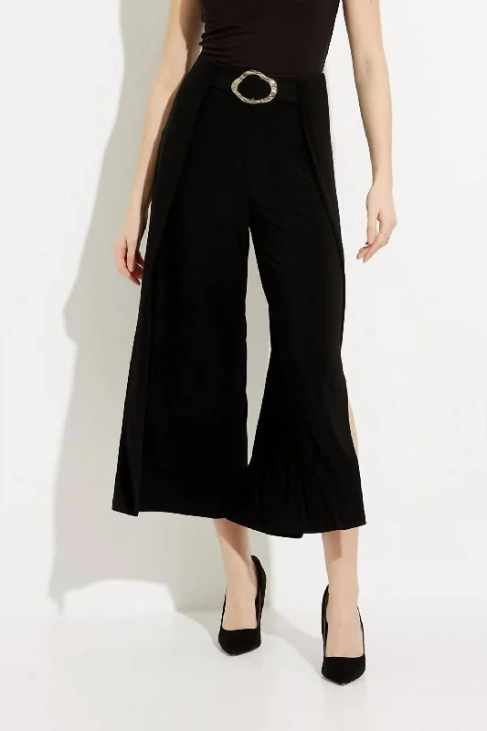 Fashion-forward Women’s Wear Belted Wide Leg Pant In Black