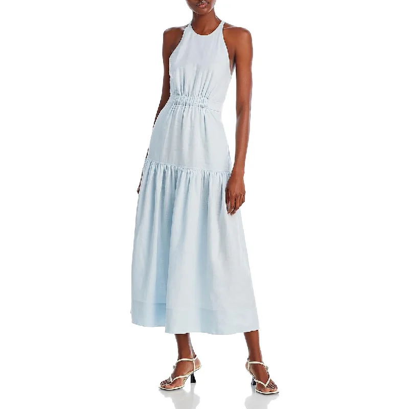 Flash Sale Starts A.L.C. Womens Wrenley Linen Long Maxi Dress