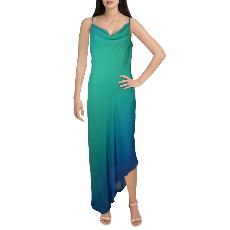 Trend Alert Bebe Womens Chiffon Asymmetric Maxi Dress