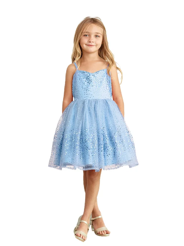 Versatile Wardrobe Essentials Little Girls Sky Blue Spaghetti Strap Sequin Tulle Flower Girl Dress 2-6 Versatile Wardrobe Essentials Little Girls Sky Blue Spaghetti Strap Sequin Tulle Flower Girl Dress 2-6