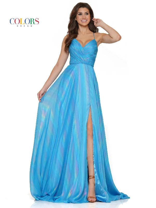 Dive Into Trendy Styles Colors 2765 Colors Long Spaghetti Strap Sexy Prom Dress