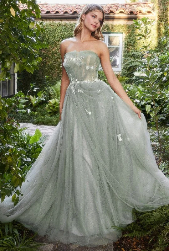 Trendy Women's Collection Sage 4 Andrea & Leo A1015 Strapless Drape Ball Gown Sale