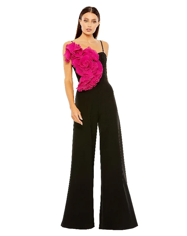 Premium Quality Garments Mac Duggal 11767 Long Formal Ruffle Wide Leg Jumpsuit